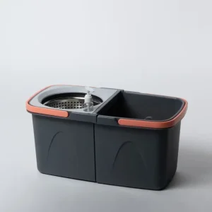 Magic Mop 360 Spin Stainless Steel Bucket Mop Detachable Splitted Bucket Easy Squeeze Extendable Handle 2 Mopheads Floor