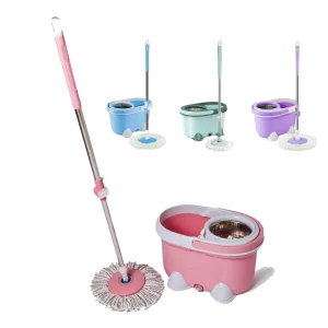 Magic Rotating 360 Magic Floor Rotary Mop And Bucket Set With Cleaning Mop And Stainless Steel Torsion Bar Mop