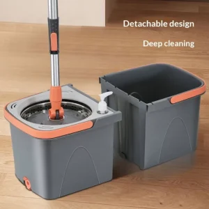 Magic Spin Easy Mop with 360 Rotating Head and Bucket Sewage Separation Mop Self Cleaning Mop for Home Cleaning