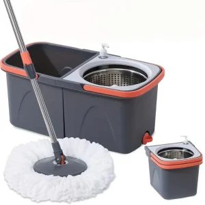 Magic Spinning Easy Mop with 360 Rotating Head and Bucket Self Floor Cleaning Wringer Bucket Set Fast Shipment