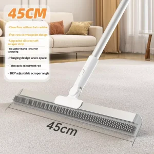 Magic Stainless Steel Handle Silicone Broom Water Scraper Mop Bathroom Glass Wiper Floor Sweeping Portable Flexible Lazy Brush