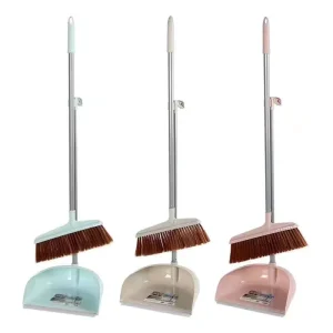 Magnetic Snap PP Broom and Dustpan Set Pet-Friendly Small Dustpan