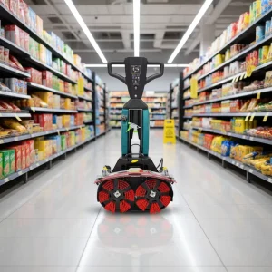 Manual Commercial Walk-Behind Mini Scrubbing Machine for Supermarkets