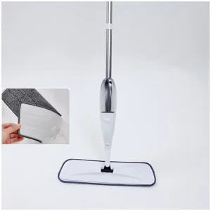 Manual Flat Plastic Microfiber Spray Mop with Washable Reusable Pads