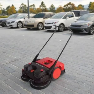 Cordless Hand Push Manual Floor Sweeper and Road Sweeper