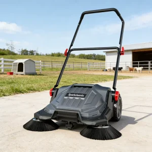 Manual Outdoor Industrial Floor Sweeper for Gardens, Yards and Roads
