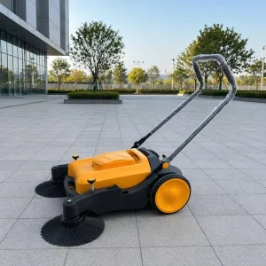 Manual Portable Hand-Push Walk-Behind Industrial Floor Sweeper with 42 in Cleaning Path