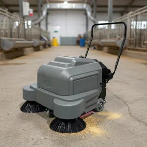 Manual Push Hand-Operated Mechanical Floor Sweeper for Warehouse