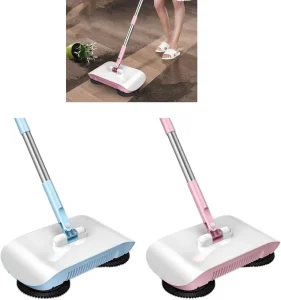 Manual Sweeper for Hardwood Floors and Tile with Pet Hair, Dust and Small Rubbish Cleaning