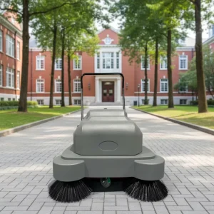 Manual Walk-Behind 12V Street Sweeper for Factory Workshops