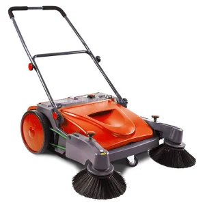 Manual Walk-Behind Industrial Floor Cleaning Machine Small Unpowered Sweeper for Factory Workshop
