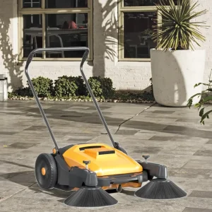 Manual Walk-Behind Multi-Function Burnishing Floor Sweeper for Indoor and Outdoor Cleaning