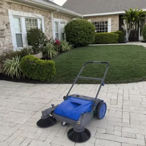 Manual Walk Behind Outdoor Floor Sweeper Cleaning Equipment with Plastic Brush Parking Road Sweeper