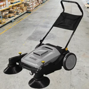 Manual Walk Behind Street Sweeper Hand Push Floor Cleaner with Mechanical Brush for Cleaning Industries