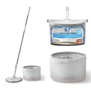 Manufacturer Microfiber Cleaning Mop and Bucket Set with Self-Wringing 360-Degree Spin Mop for Hardwood and Tile