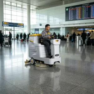 Manufacturer Ride-on Floor Scrubber Machine for Industrial Floor Cleaning