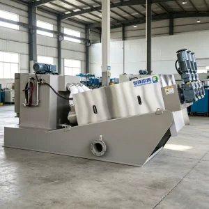 Manure Dewatering Filtration Machine Dairy Farm Sewage Wastewater Treatment Sludge Dehydrator Equipment 1000L Hour 3kW Bearing 1