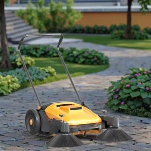 Maoquan 55L Durable Manual Walk Behind Floor Sweeper for Road & Farm Workshop Use 8km h CE Certified New 1 Year Warranty