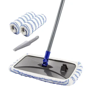 Masthome Large Area Cleaning Hardwood Floor Microfiber Mop Flat Mop With 2 Mop Refills