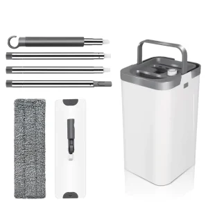 Masthome Low Moq House Cleaning Mop Head Replacement Floating Lazy Flat Microfiber Mop Bucket 360 2 in 1