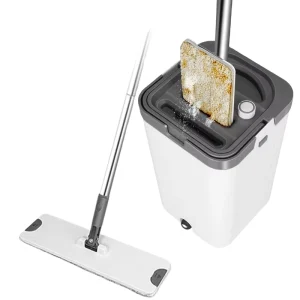 Masthome Microfiber Wet and Dry 360 Wash Bucket Floor Cleaning Magic Flat Mop with Bucket