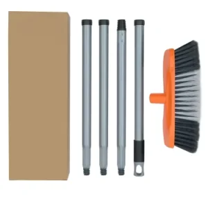 Metal Floor Brush with Adjustable Handle and Soft Bristles