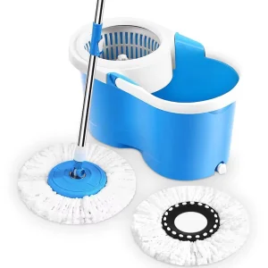 Microfiber 360-Degree Rotating Spin Mop with Plastic Bucket