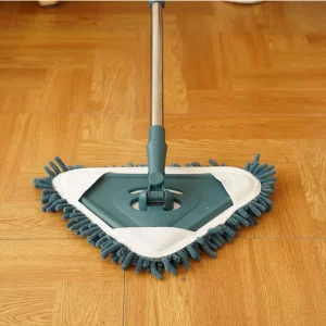 Microfiber Chenille Triangle Mop with Steel Telescopic Handle Rectangle Pole for Ceiling Glass Window Cleaning Available 2 Sizes