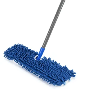 Microfiber Chenille Two-Sided Mop Cloth with Long Swivel Handle for Floor Cleaning