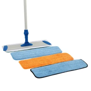 Microfiber Cleaning Mop Head Wet Mop with Back Pocket Dust Mop Pad for Floors