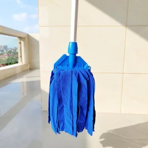 Microfiber Clip Mop Replacement Strips with Aluminum Handle Washable Floor Cleaning Mop Head for Wet Dry Waxing Commercial Home