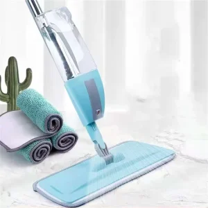 Microfiber Disinfection Spray Mop with Telescopic Aluminum Pole, Stainless Tray, 500-700ml Capacity