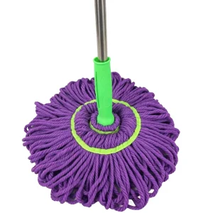 Microfiber Duster and Traditional Design for Spin Mop Steel Pole for Cleaning Floors Twist Spinning Mops