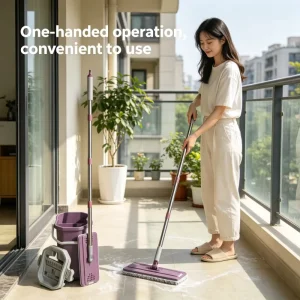 Microfiber Fiber Magic Mop 360 degree Rotating Floor Cleaner for Hotel Bathrooms and Households