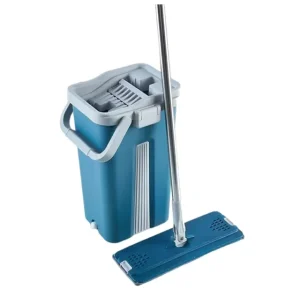 Microfiber Flat Floor Cleaning Mop Self Washing Flat Hand Free Clean Mop with Bucket Flat Mop
