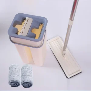 Microfiber Flat Floor Dust Mop with Bucket