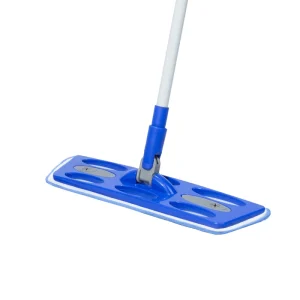 Microfiber Flat Floor Mop with Stainless Steel Handle and Reusable Washable Pads for Wet and Dry Hardwood and Tile Cleaning