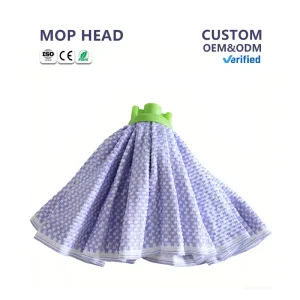 Microfiber Flat Mop Head with Extendable Aluminum Handle for Home and Hotel Floor Cleaning