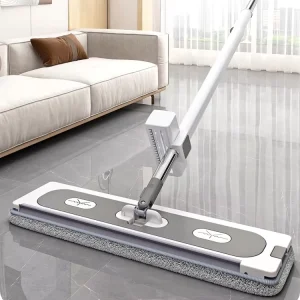Microfiber Flat Mop and Bucket With Wringer Set For Household Floor Cleaning