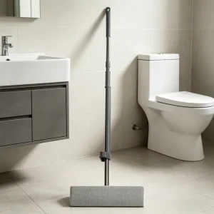Microfiber Flat Mop with 360-Degree Spin Head for Dry and Wet Floor Cleaning