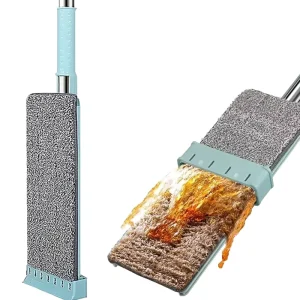 Microfiber Flat Mop with Adjustable Extendable Handle Hand-Free Squeeze and Washable Mop Pads for Home Use