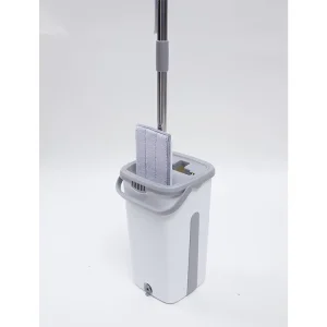 Microfiber Flat Mop with Hand-Free Squeeze and Washable Mop Head