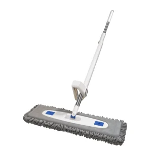Microfiber Flat Mop with Self-Wringing Rotating Head, Lightweight Extendable Handle, and Replaceable Cloth