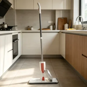 Microfiber Flat Mop with Spray Commercial Home Use Floor Cleaning Tool for Wood Laminate Ceramic Tiles Home Office