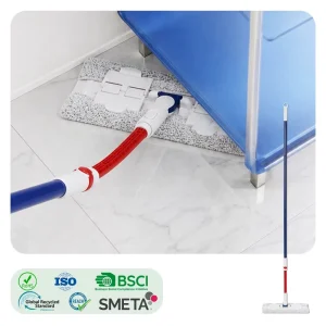 Microfiber Flat Mop with Swivel Head and Reusable Pad