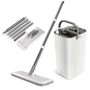 Microfiber Flat Spin Mop with Bucket