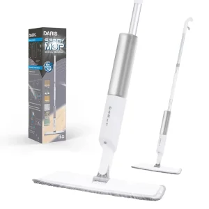Microfiber Flat Water Spray Mop with 360-Degree Spin for Floor Cleaning