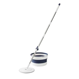 Microfiber Magic Mop Bucket Set Foldable 360 Rotating Cleaning Mop Steel Head Magic Handle Self-Wringer