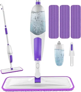 Microfiber Magic Mop with Aluminum Pole, Metal Mop Head, and Dry Mop Function for Household Use