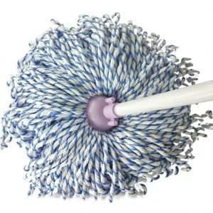 Microfiber Mop Head Material and Stocked Feature Cleaning Mop Microfiber Wet Mop with Black Iron Pole Handle